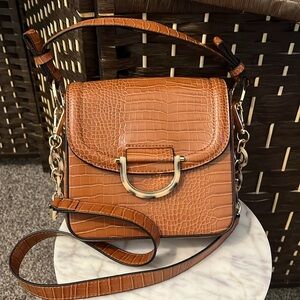 NWOT TopShop Tan Purse Shoulder Handbag Bag Tortoiseshell accent Strap Handle